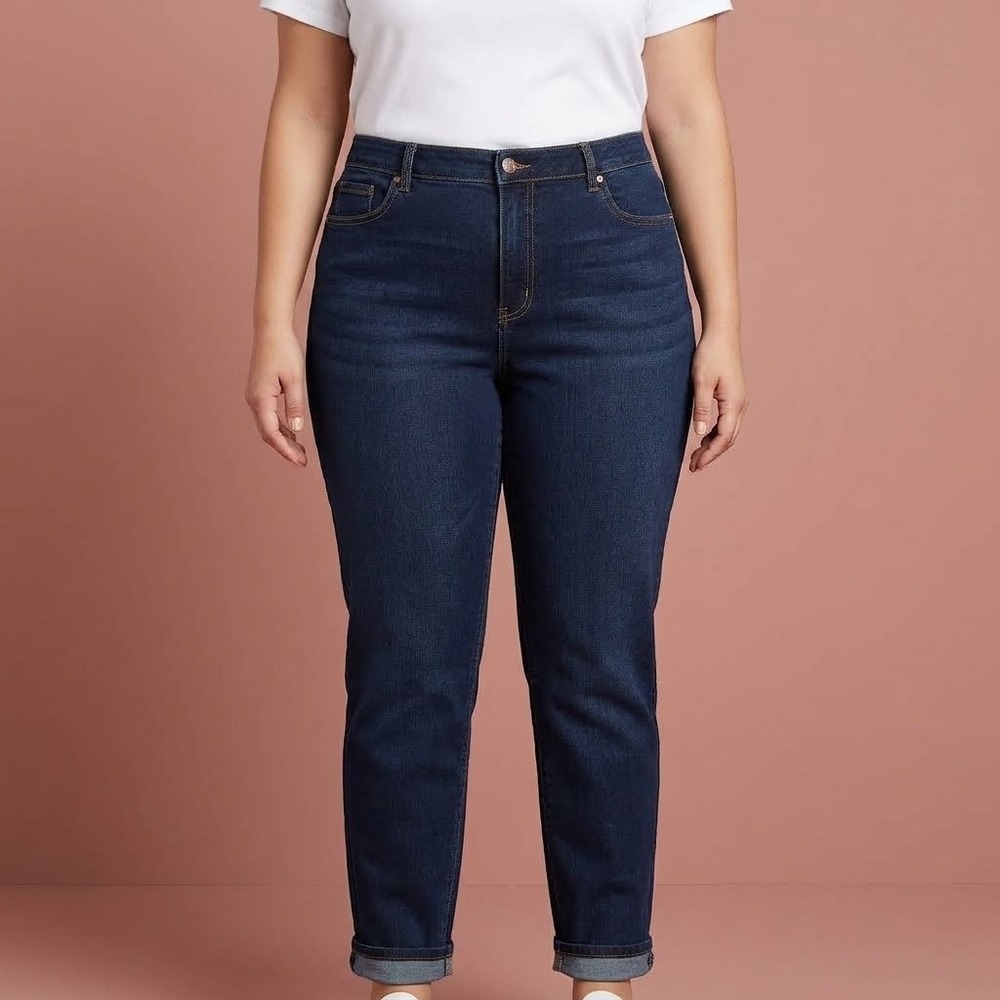 Gloria Vanderbilt Amanda Jeans Womens 18S Dark Wash Tapered EUC